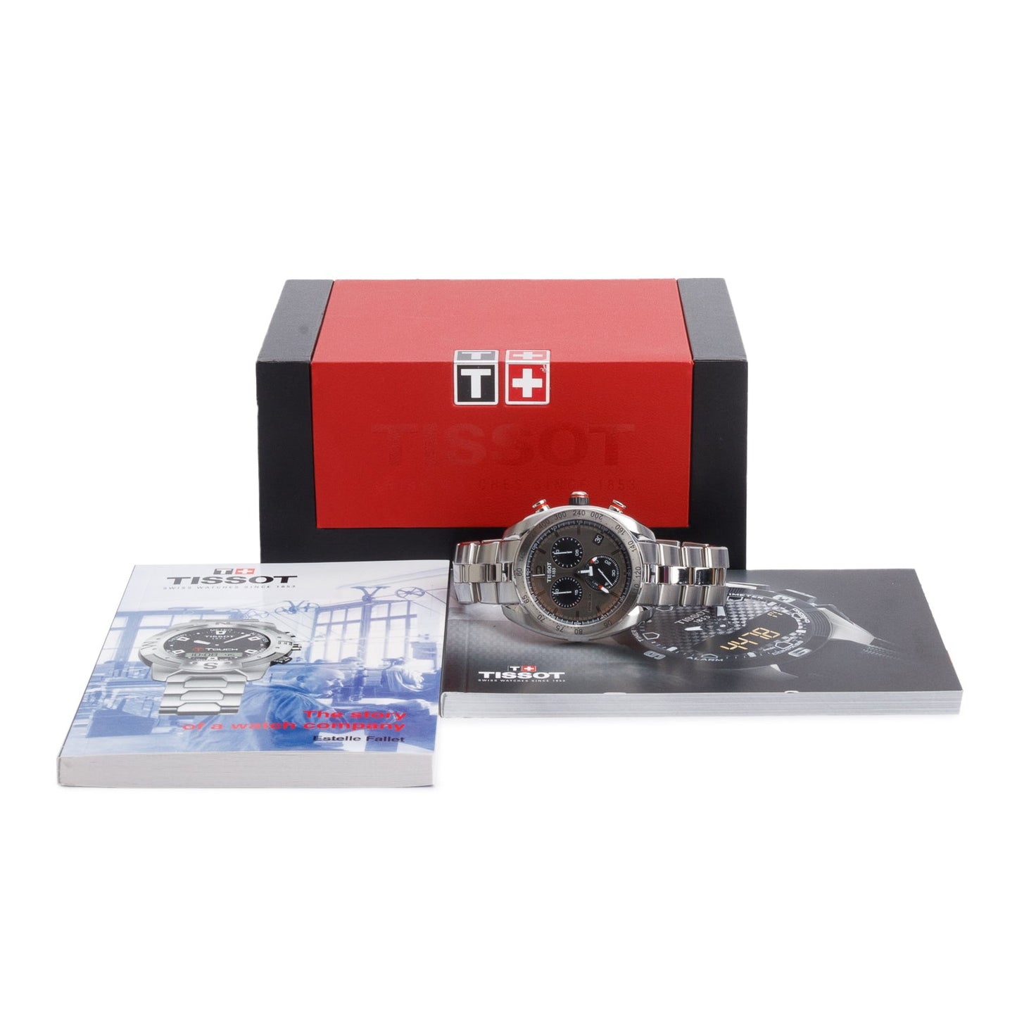 Tissot Stainless Steel PRS 330 44 MM Chronograph Quartz Watch Grey Dial w/ Box
