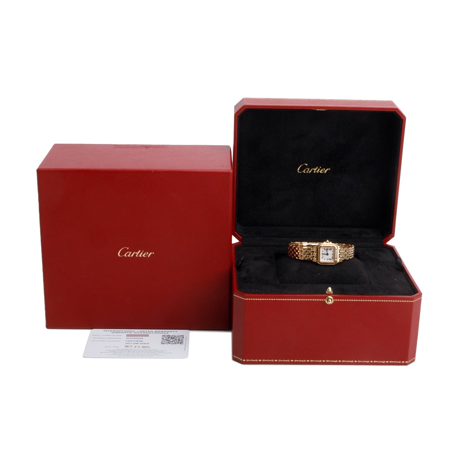 Cartier 2023 18k Yellow Gold Panthere de Cartier Watch, Mini Model 4102 w/ Box & Papers