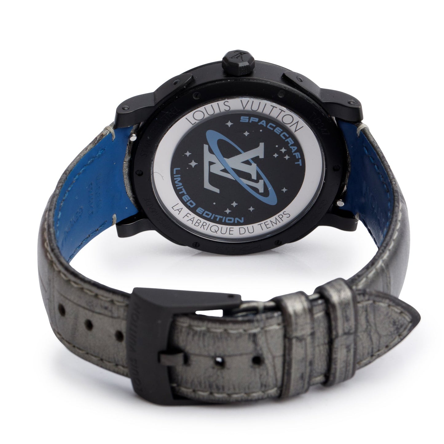 Louis Vuitton Black PVD Stainless Steel Limited Edition Escale Time Zone Spacecraft 39 MM Watch Q5D24 w/ Box