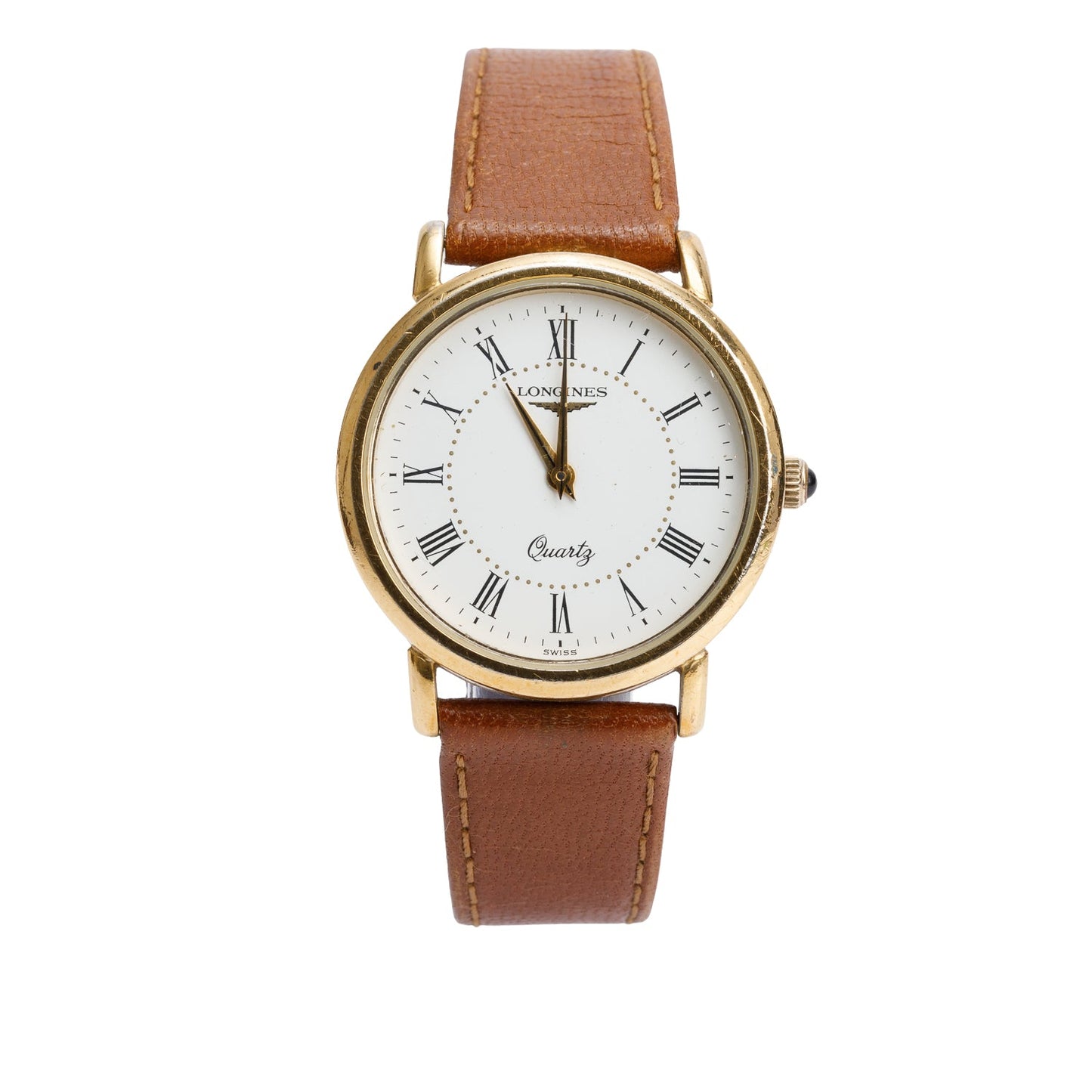 Longines Vintage Gold-Plated Stainless Steel Classic 33 MM Quartz Watch White Dial