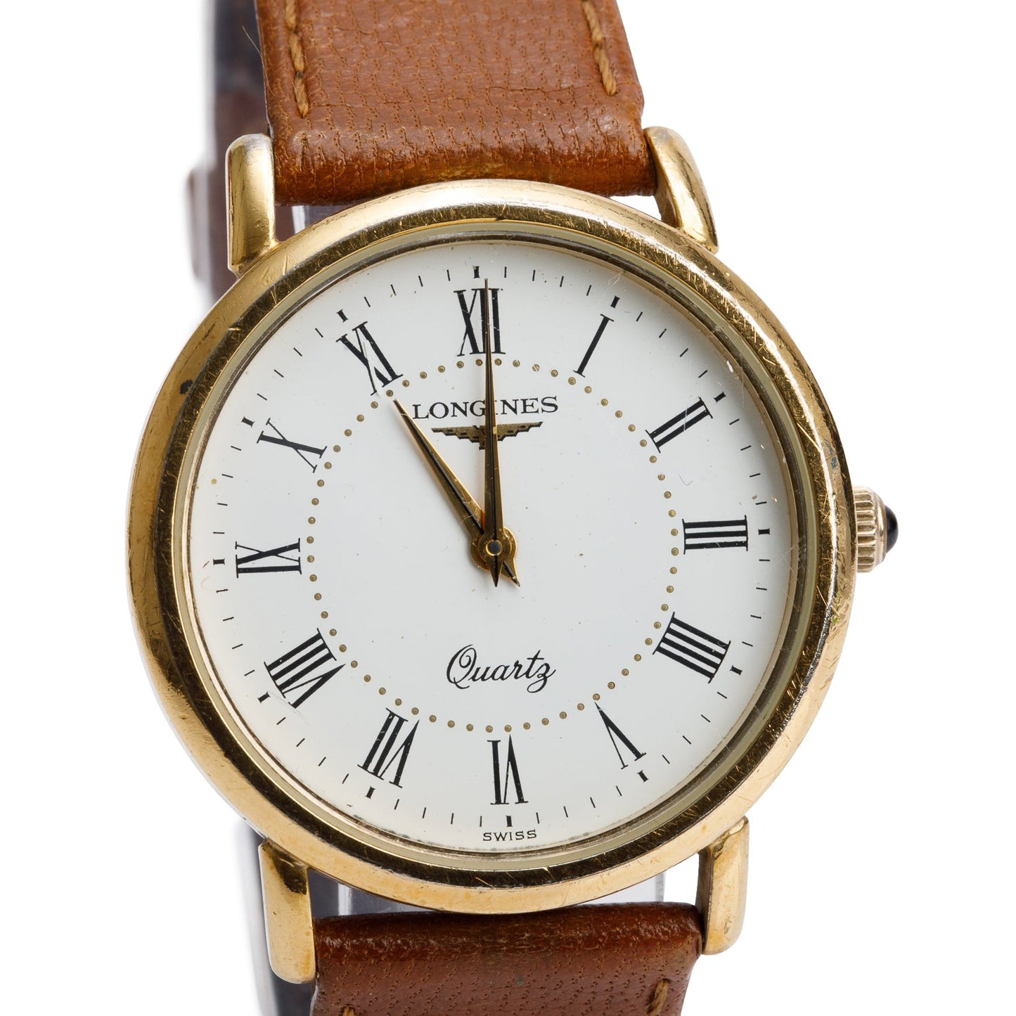 Longines Vintage Gold-Plated Stainless Steel Classic 33 MM Quartz Watch White Dial