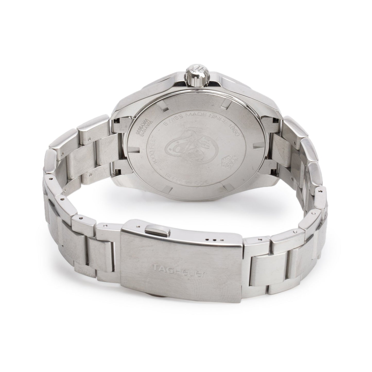 Tag Heuer 2021 Stainless Steel Aquaracer 44 MM Quartz Watch WAY101B Black Dial w/ Box & Papers
