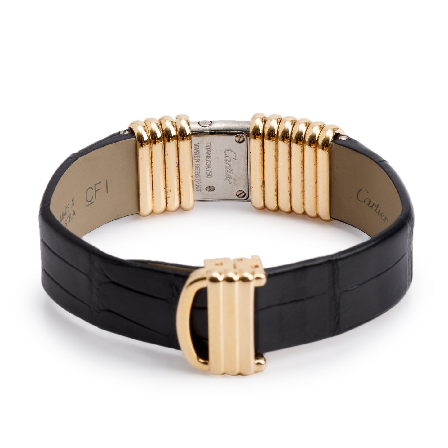 Cartier 18k Gold Rose Gold & Titanium Diamond Declaration Watch Silver Dial 2611
