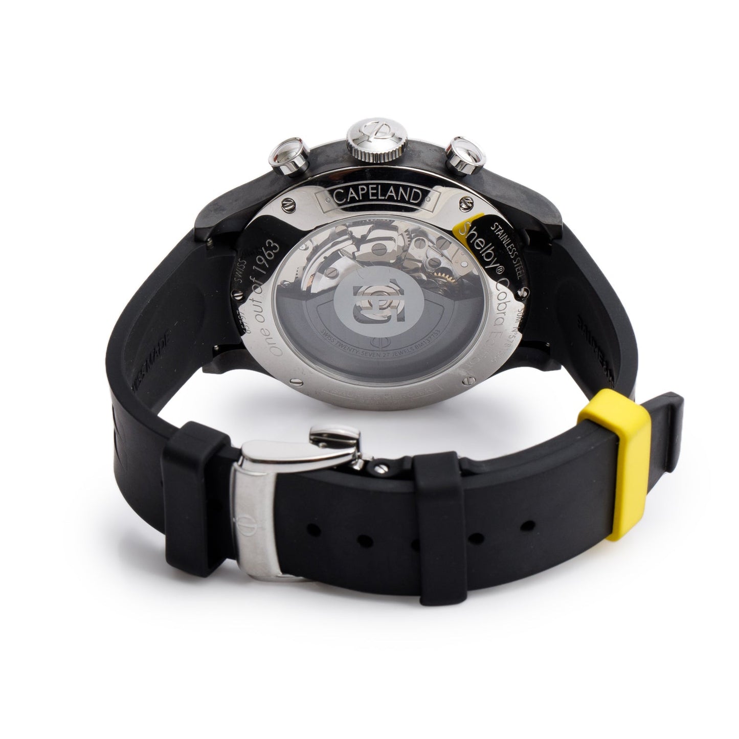Baume & Mercier Stainless Steel Limited Edition Shelby Cobra Capeland 44 MM Automatic Chronograph Watch Black Dial MOA10281 w/ Box & Papers
