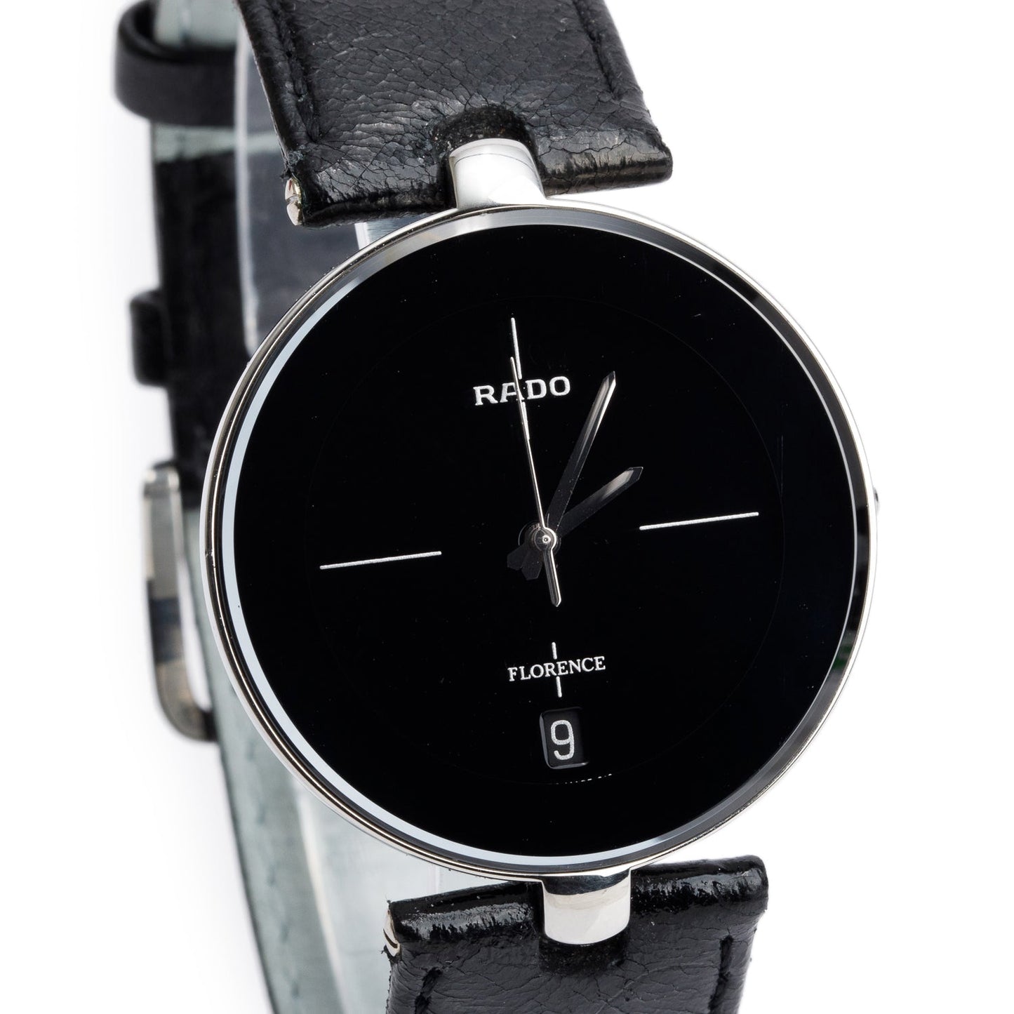 Rado Stainless Steel 35 MM Florence Classic Quartz Watch Black Dial