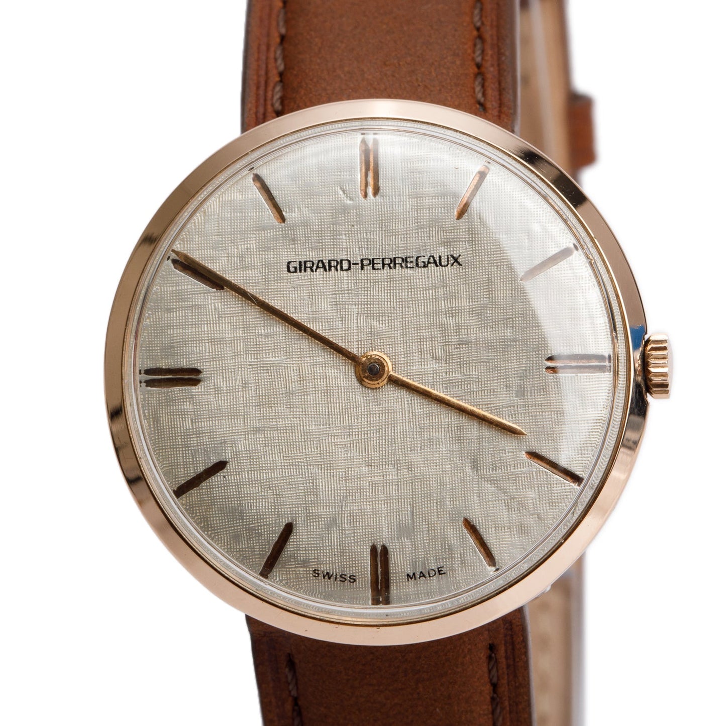 Girard Perregaux Vintage 18k Rose Gold 33 MM Manual Watch