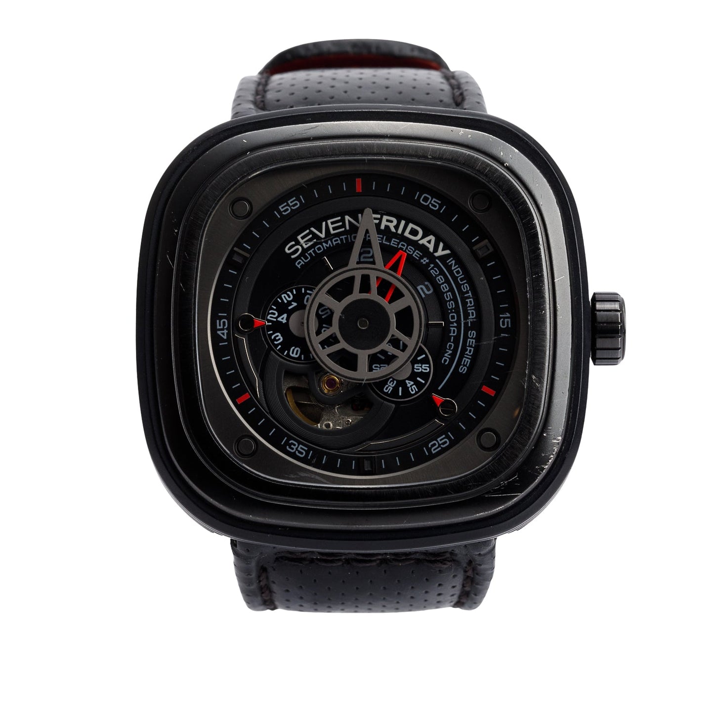 Sevenfriday Black PVD Stainless Steel Industrial Engines 48 MM Automatic Watch
