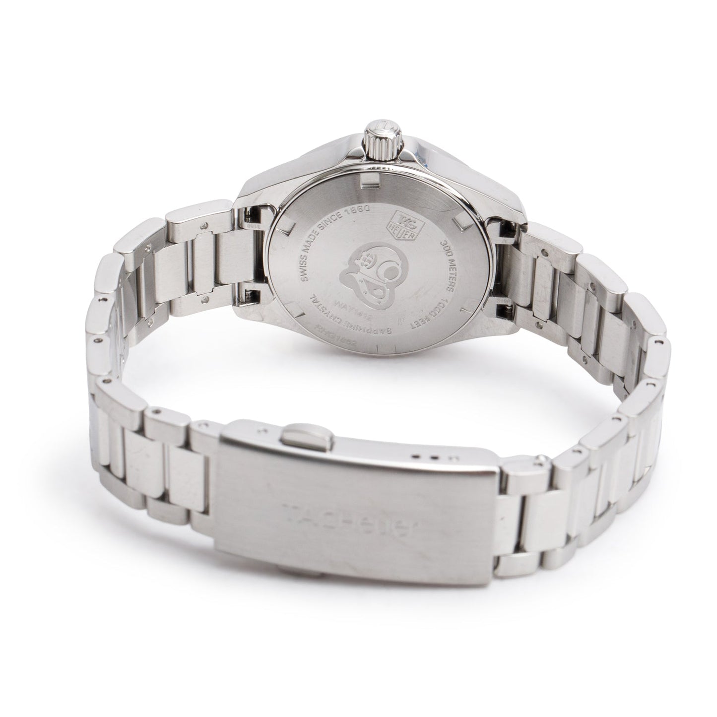 Tag Heuer Stainless Steel Aquaracer 27 MM Quartz Watch Mother of Pearl Dial WAY1412 w/ Box