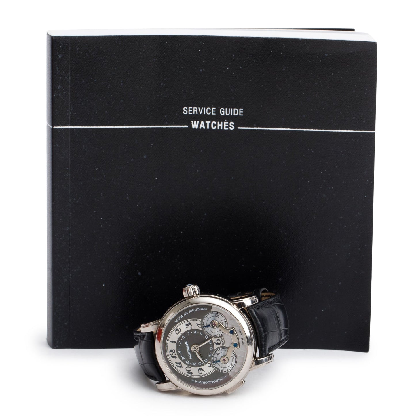 Montblanc 2022 Limited Edition 18k White Gold Nicolas Rieussec 43 MM Chronograph Automatic Watch Silver/Grey Dial 102333 w/ Papers