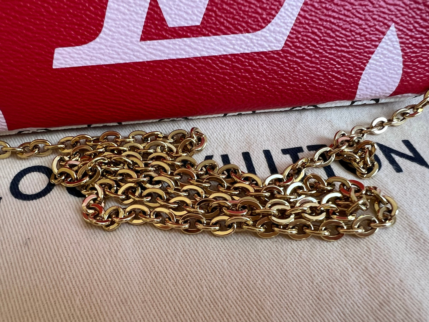Louis Vuitton Double Zip Pochette Red Giant Monogram Jungle (RRP £1250)