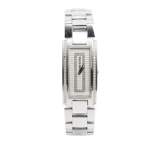 Raymond Weil Stainless Steel Diamond Bezel Shine Quartz Watch Silver Diamond Dial 1500