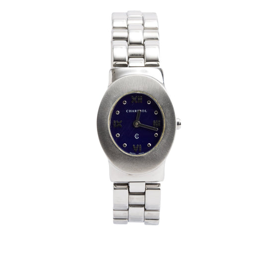 Charriol Stainless Steel 23 MM Azuro Watch Blue Dial