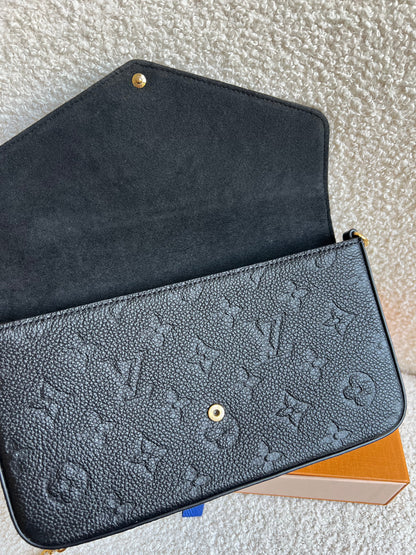 Louis Vuitton Felicie Pochette Black Empreinte Monogram (RRP £1230)
