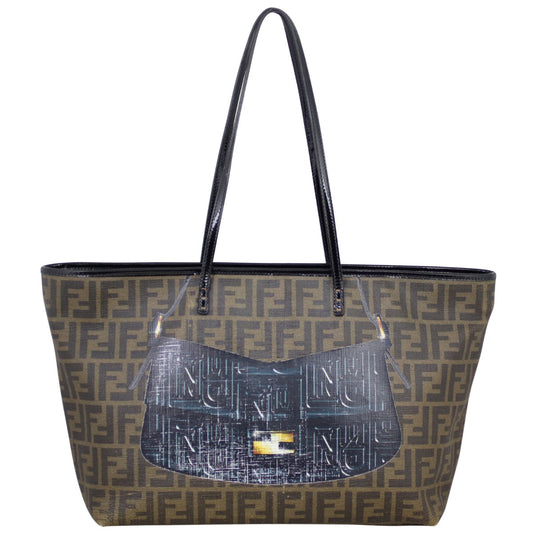 Fendi Zucca Roll Tote Mamma Baguette Print