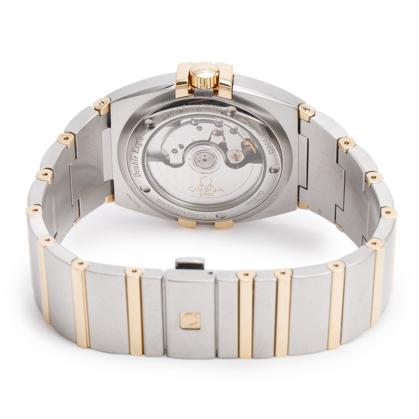 Omega Stainless Steel & 18k Yellow Gold Constellation 38 MM Co-Axial Chronometer Automatic Watch Gold Dial