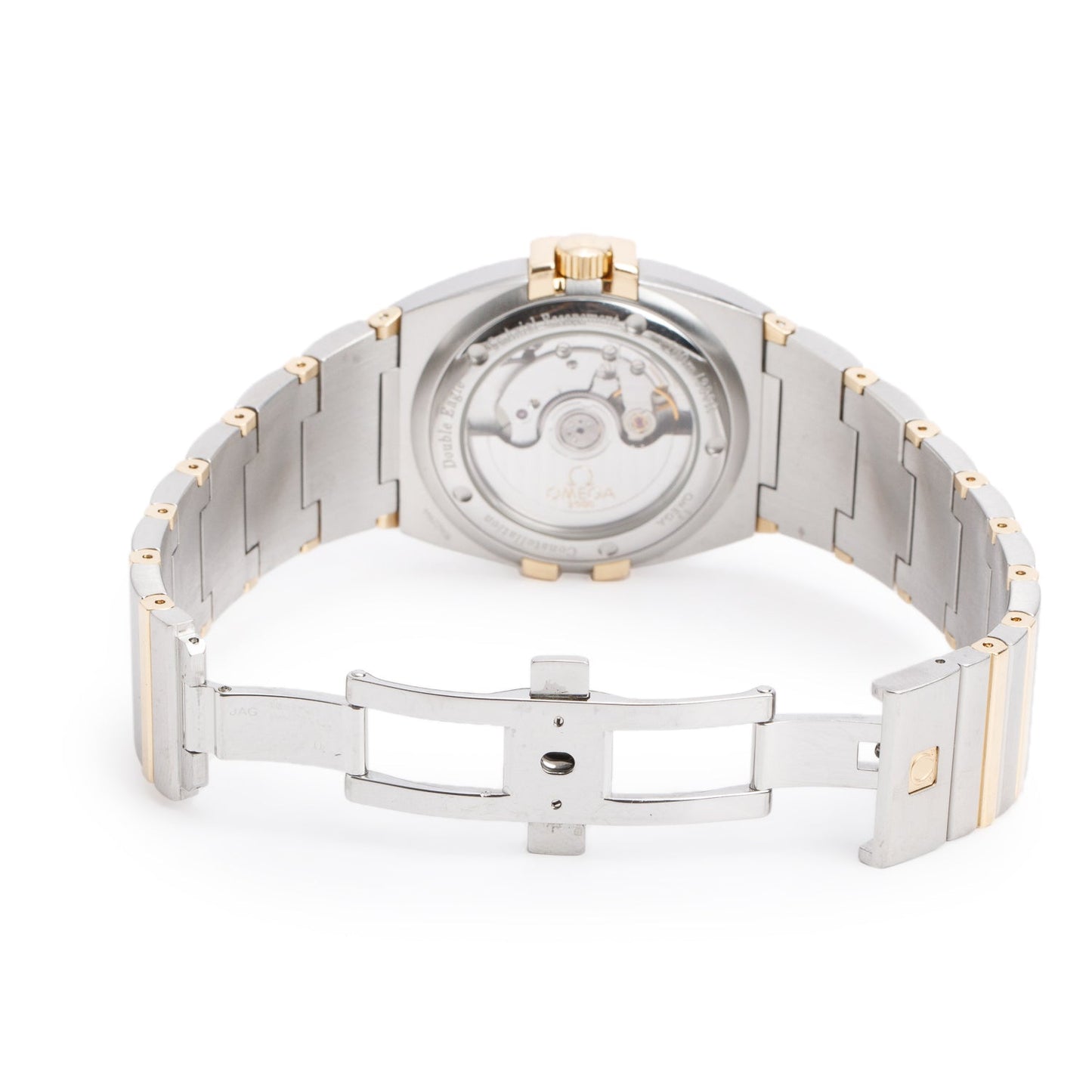 Omega Stainless Steel & 18k Yellow Gold Constellation 38 MM Co-Axial Chronometer Automatic Watch Gold Dial
