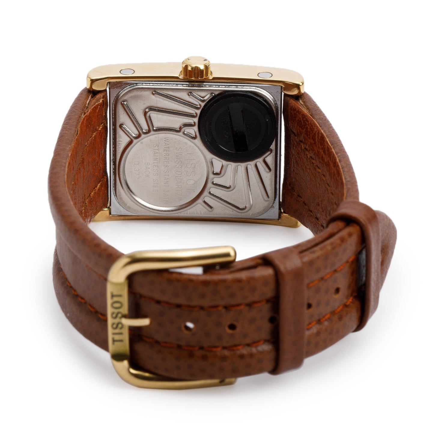 Tissot Vintage Gold-Plated Stainless Steel D377 Two-Timer Analogue Digital Watch w/ Case