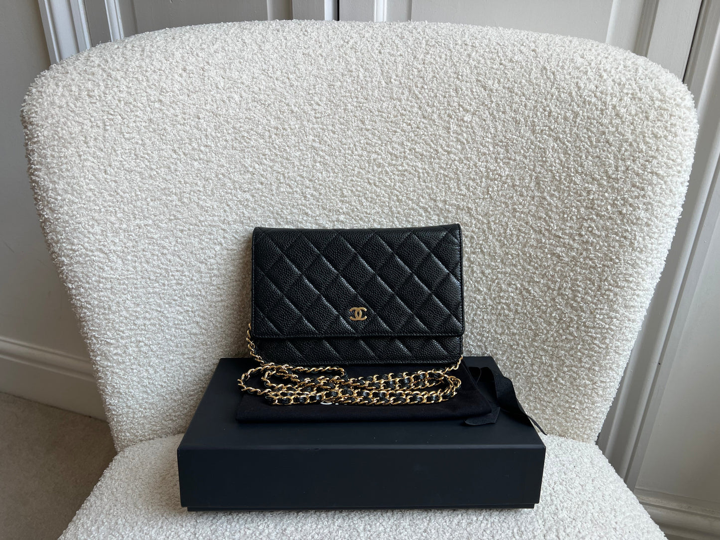 Chanel Black Caviar Wallet on Chain (RRP £2,930)