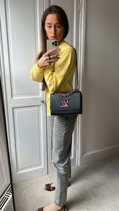 Louis Vuitton Black Triple Chain Twist MM Shoulder Bag (RRP £3550)