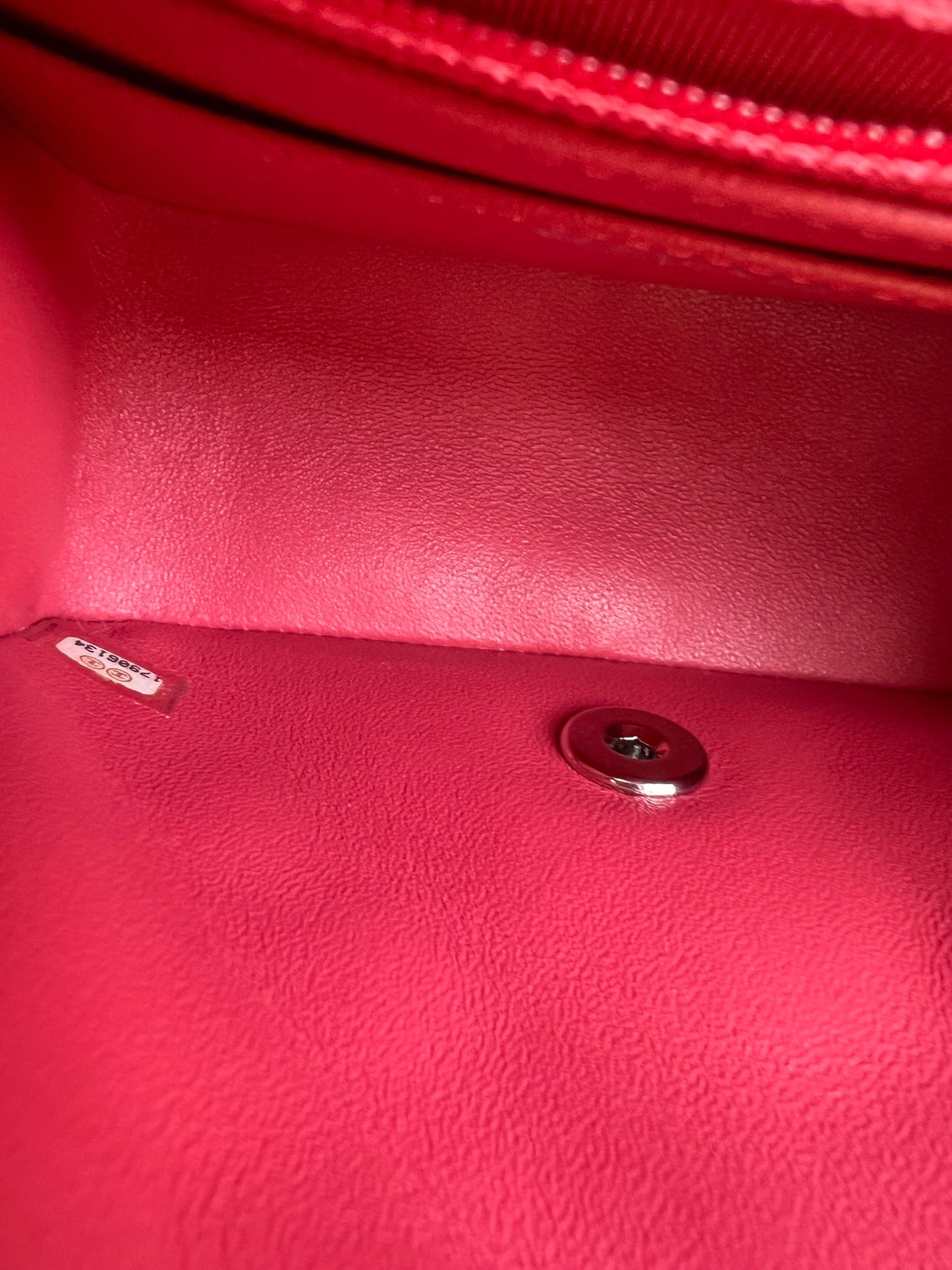 Chanel Square Mini Classic Flap in Coral Red Suede Caviar