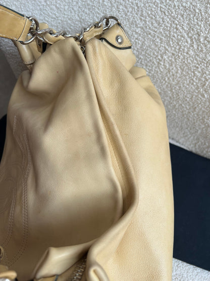 Chanel Beige Edgy Lambskin Large Hobo