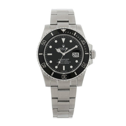 Stainless Steel 40mm Oyster Perpetual Submariner Date Watch Black 116610LN