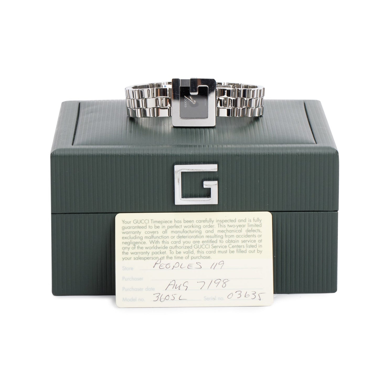 Gucci Stainless Steel 3600L Series 23 MM Quartz Watch w/ Box