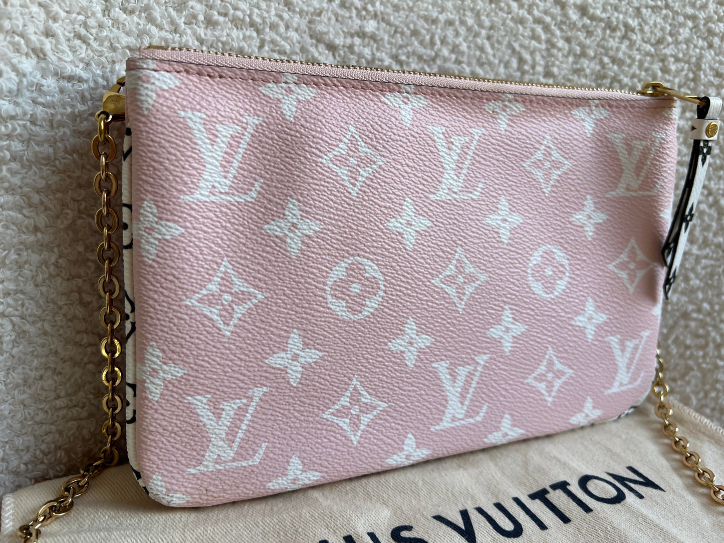Louis Vuitton Double Zip Pochette Red Giant Monogram Jungle (RRP £1250)