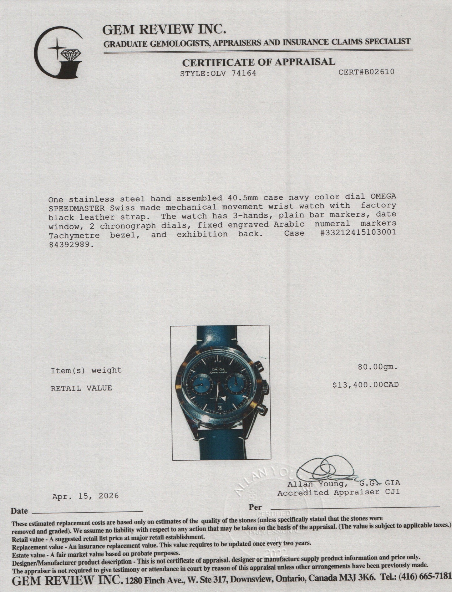 Omega 2024 Stainless Steel Speedmaster '57 40.5 MM Automatic Chronograph Watch Navy Dial w/ Box & Papers
