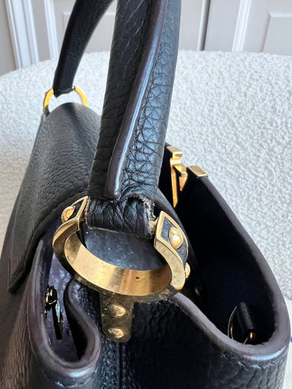 Louis Vuitton Capucines MM Black with Silver Hardware (RRP £4,350)