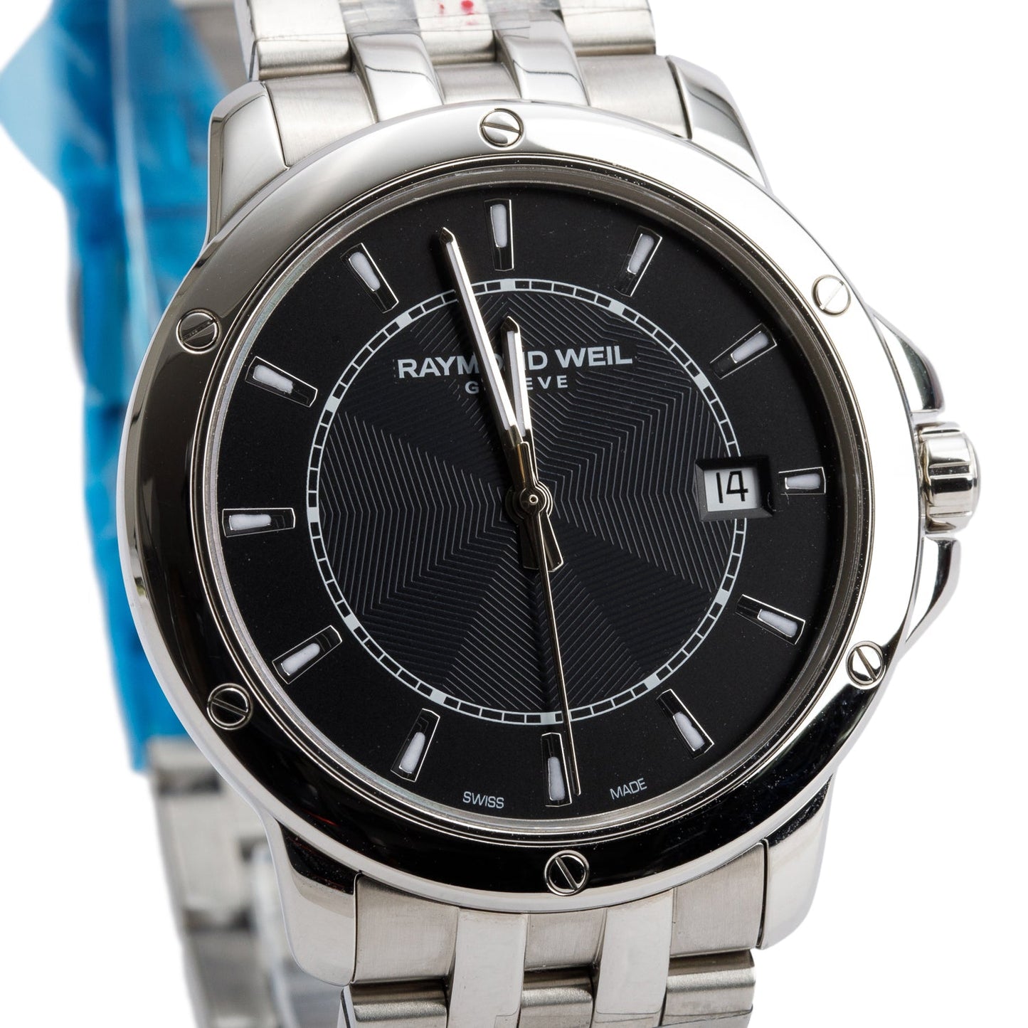 Raymond Weil Stainless Steel Tango 39 MM Quartz Watch Black Dial 5591