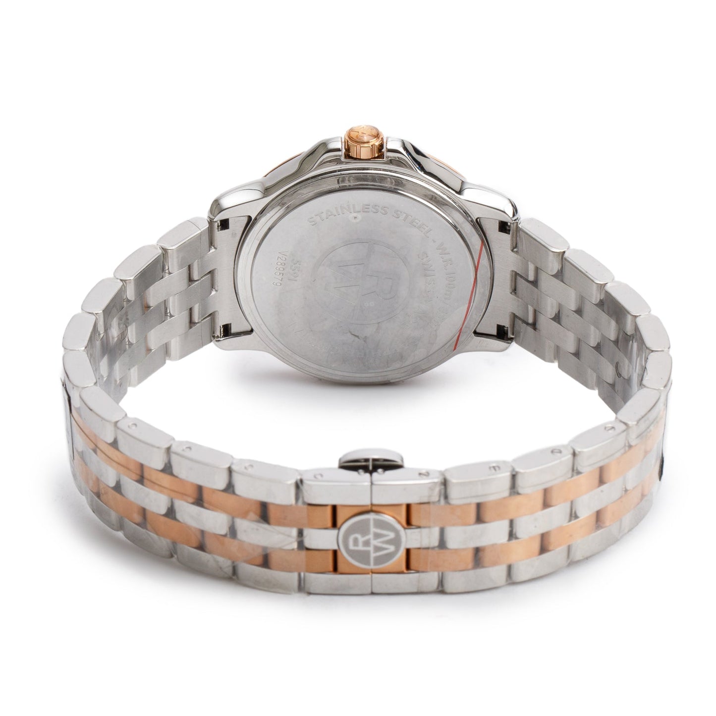 Raymond Weil Stainless Steel & Rose Gold Plated Steel Tango 39 MM Quartz Watch White Dial 5591