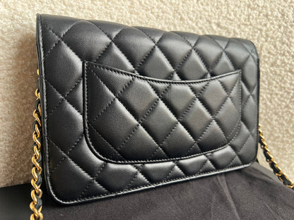 Chanel Wallet on Chain in Black Lambskin Gold Hardware (RRP £2,930)