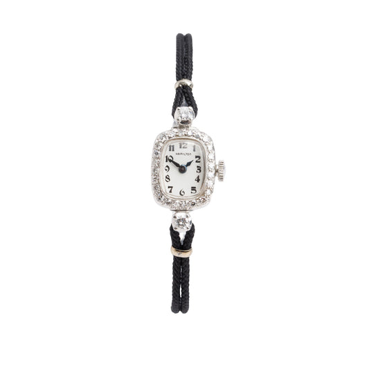 Antique Hamilton Platinum & Diamond Watch