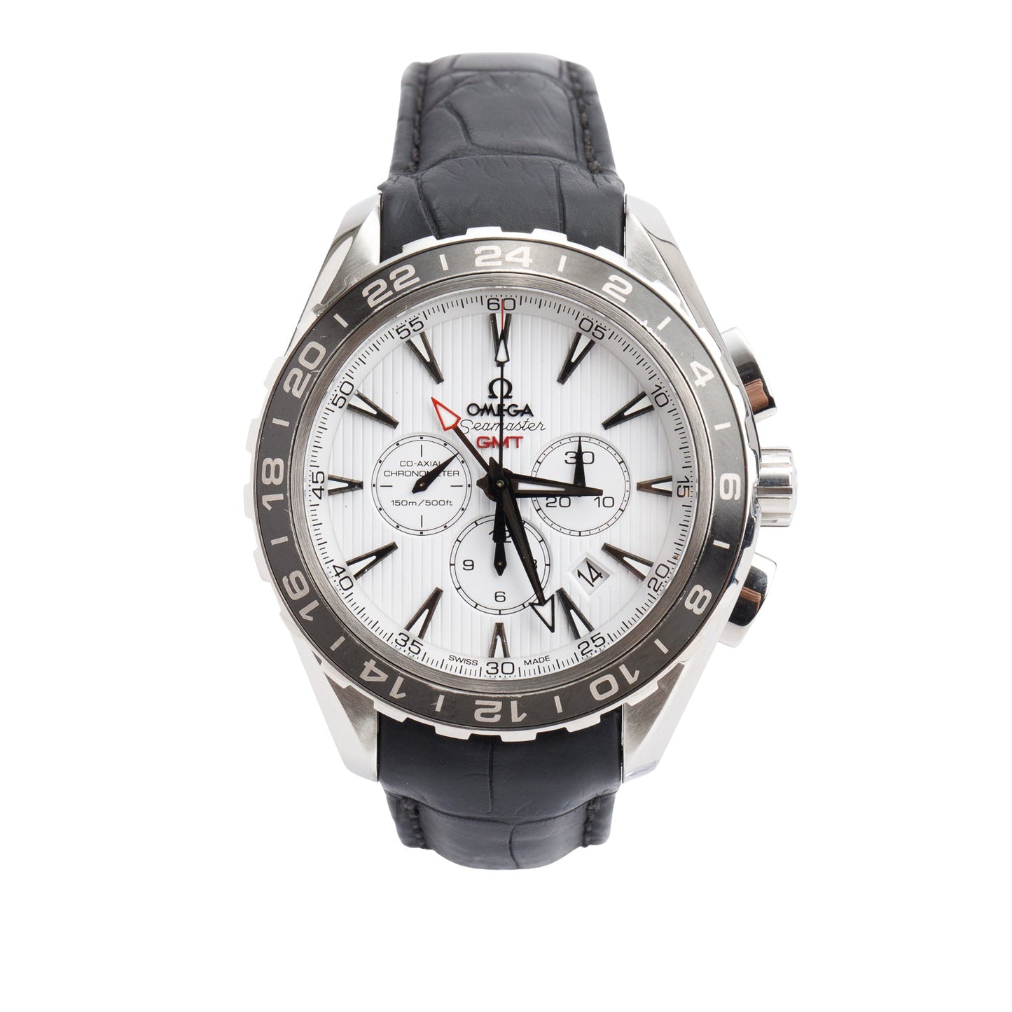 Omega Stainless Steel Seamaster Aqua Terra 150M 44 MM Chronograph Automatic Watch White Dial w/ Box