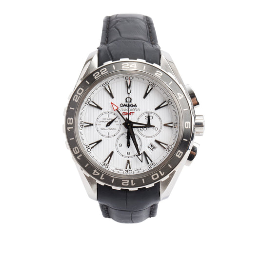 Omega Stainless Steel Seamaster Aqua Terra 150M 44 MM Chronograph Automatic Watch White Dial w/ Box