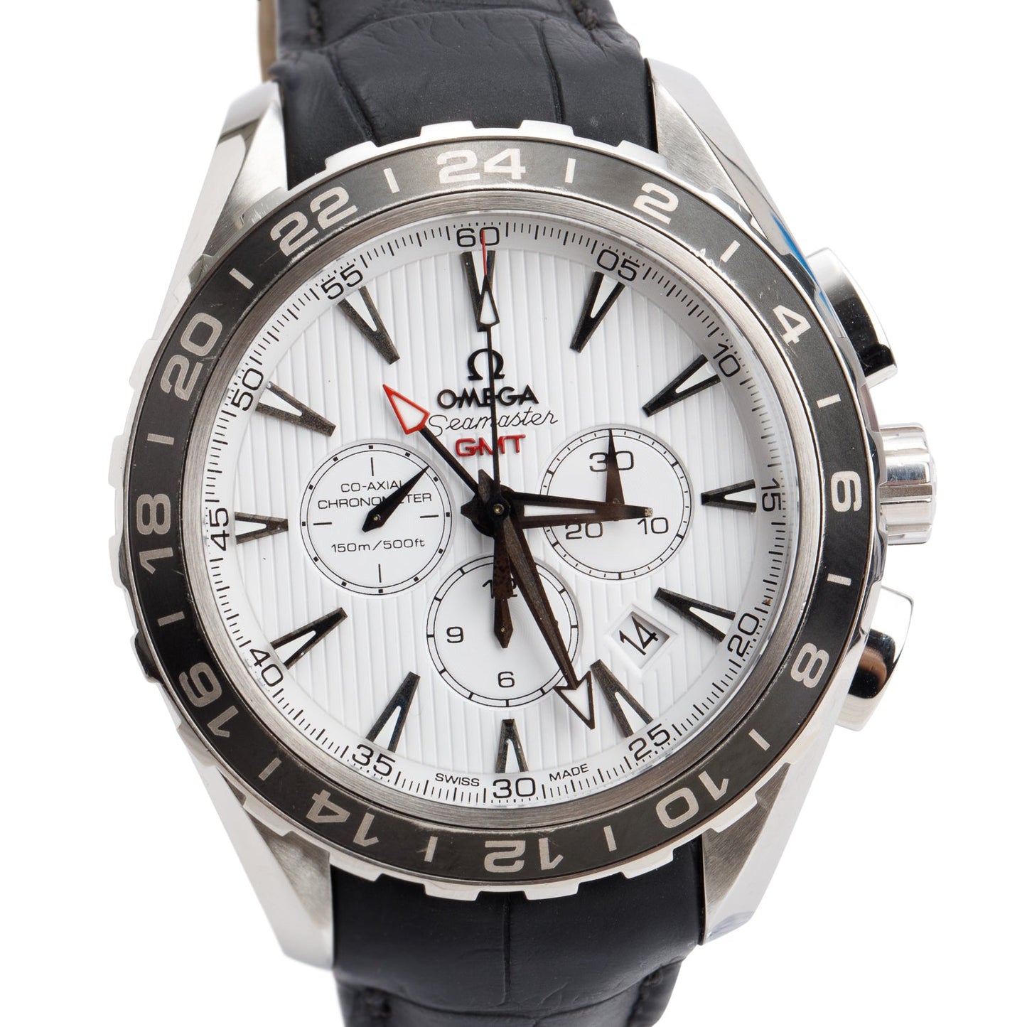 Omega Stainless Steel Seamaster Aqua Terra 150M 44 MM Chronograph Automatic Watch White Dial w/ Box