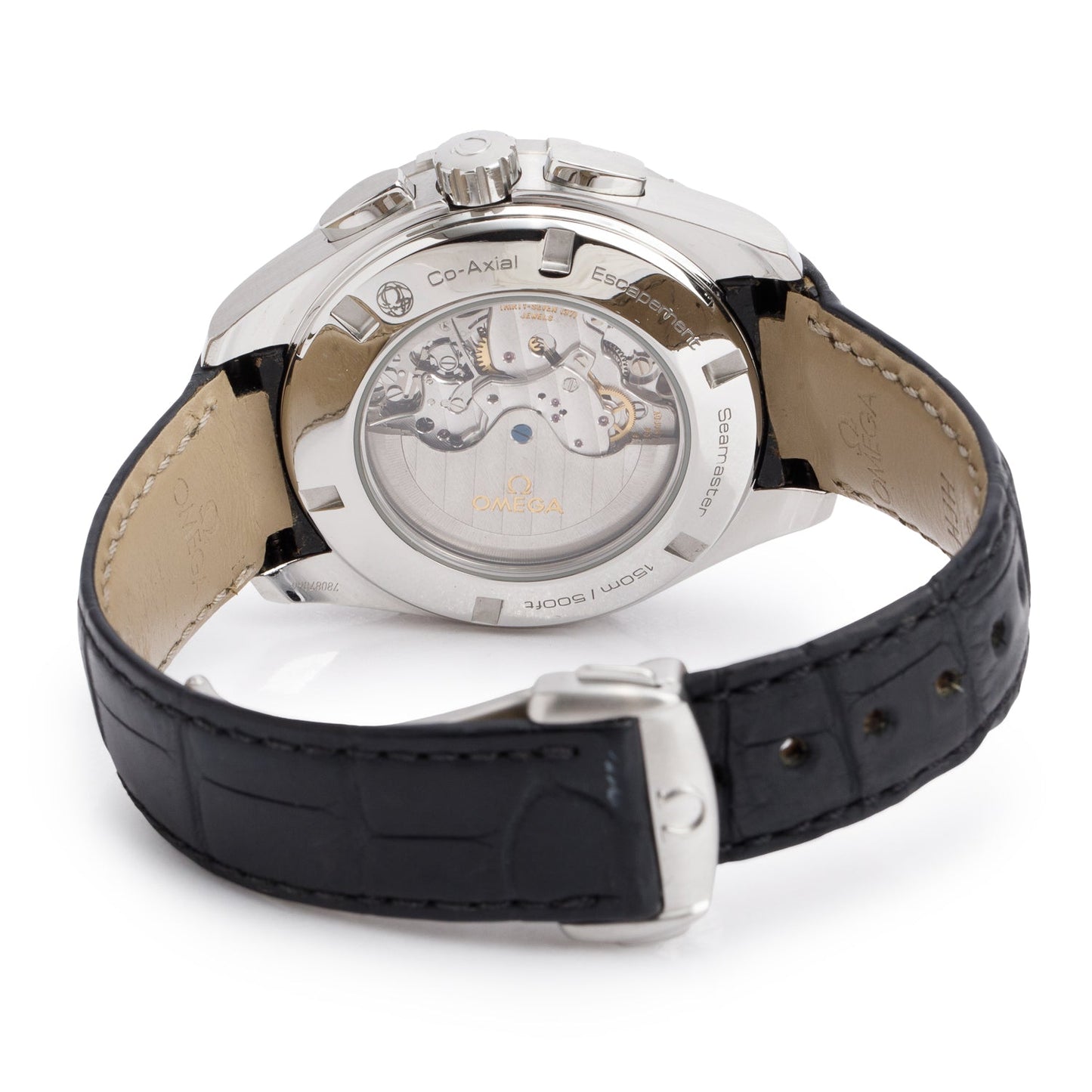 Omega Stainless Steel Seamaster Aqua Terra 150M 44 MM Chronograph Automatic Watch White Dial w/ Box