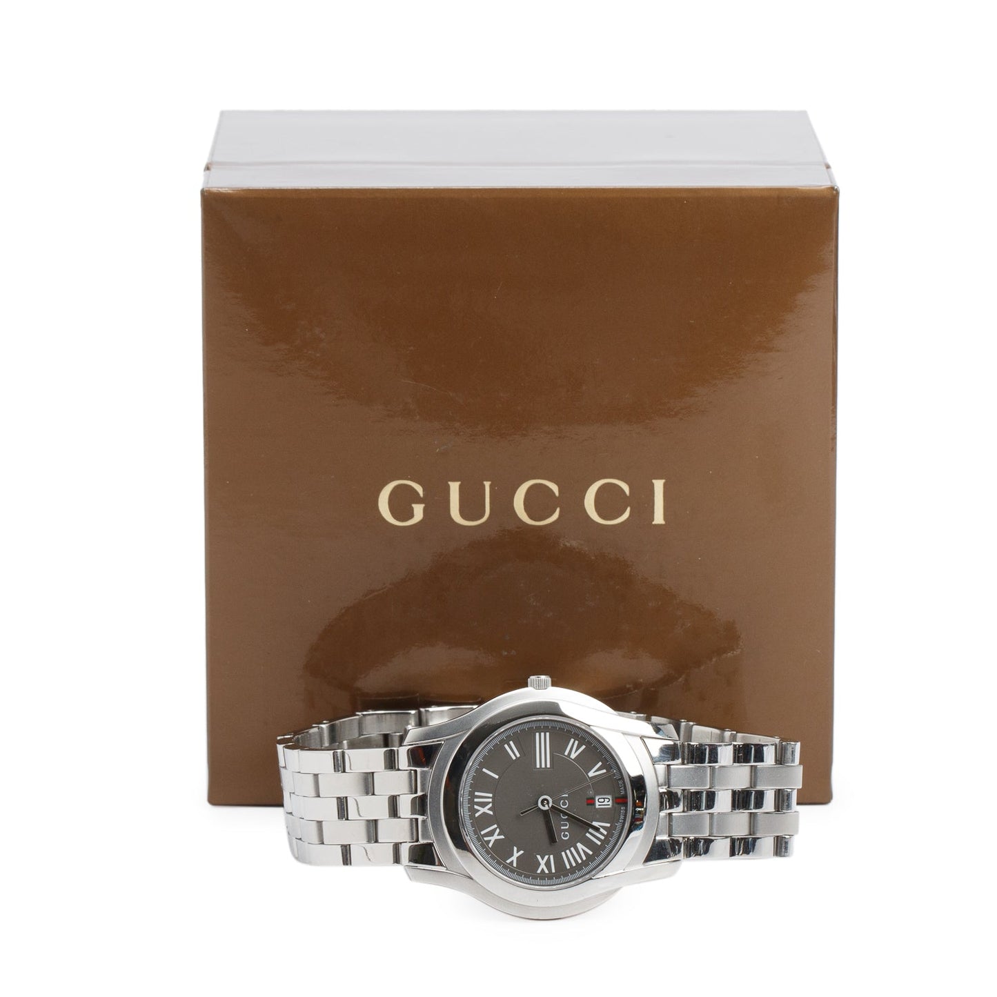 Gucci Stainless Steel 5500 Series 35 MM Quartz Watch w/ Box