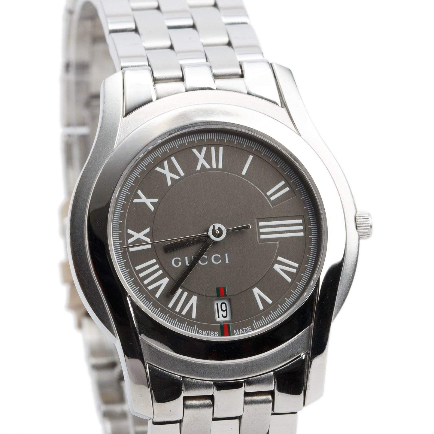 Gucci Stainless Steel 5500 Series 35 MM Quartz Watch w/ Box