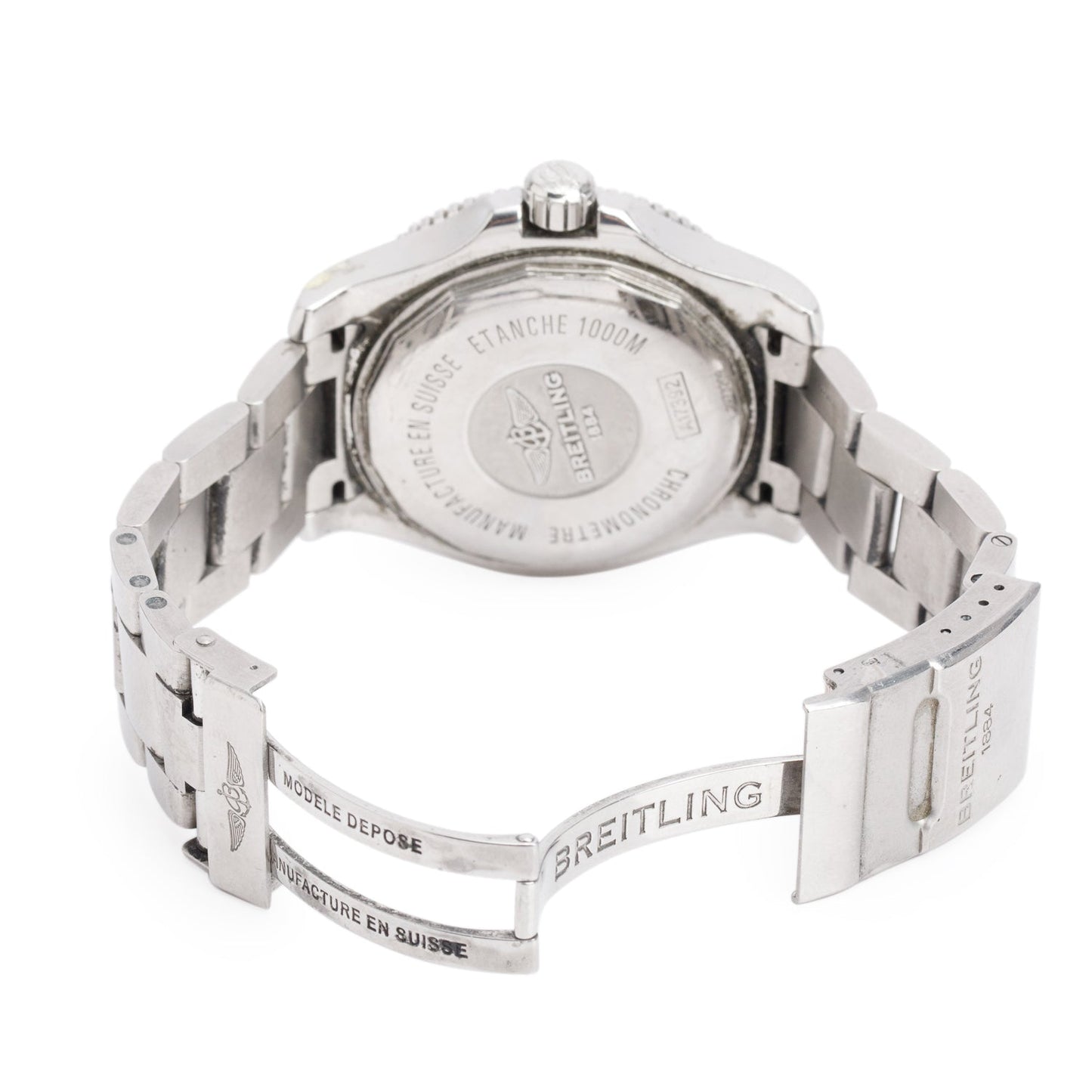 Breitling Stainless Steel Superocean II 44 MM Automatic Watch Blue Dial A17392