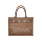 Christian Dior Book Tote Medium Beige Cutout Canvas Handbag