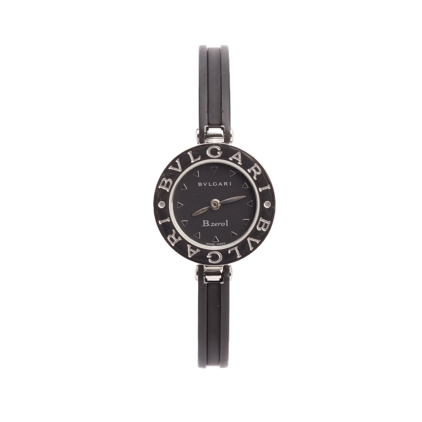 BVLGARI Stainless Steel & Black Ceramic B.Zero1 22 MM Quartz Watch Black Dial