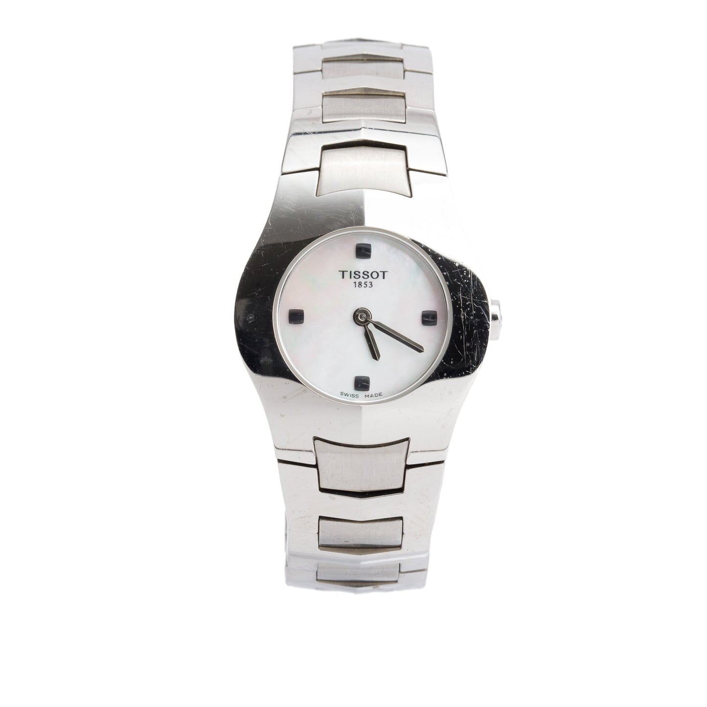 Tissot Stainless Steel L540 Dream's 26 MM Quartz Watch Diamond Mother of Pearl Dial