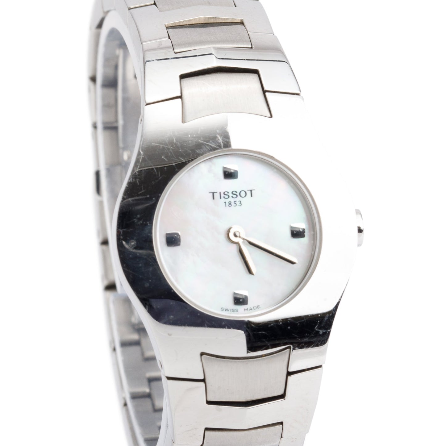 Tissot Stainless Steel L540 Dream's 26 MM Quartz Watch Diamond Mother of Pearl Dial