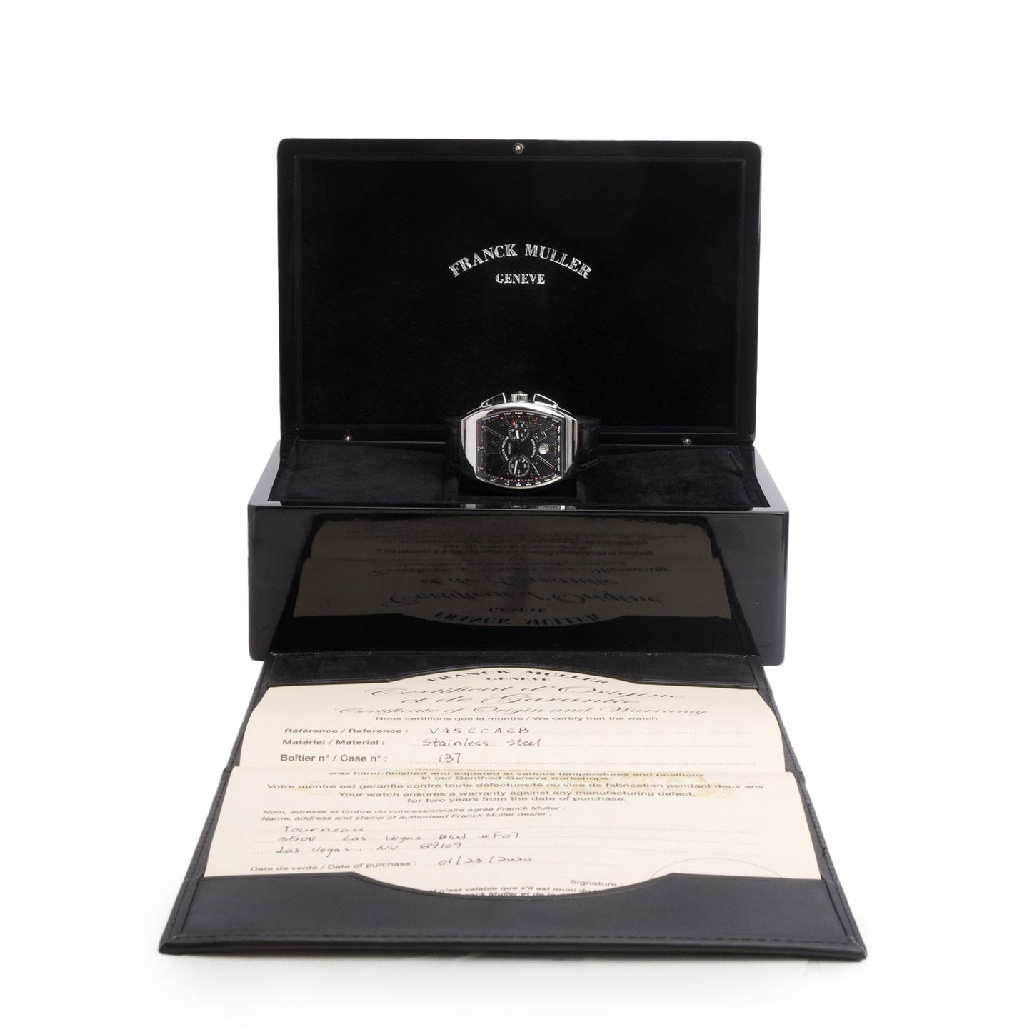 Franck Muller 2020 Stainless Steel V45 Vanguard Yachting Automatic Chronograph Watch w/ Box & Papers