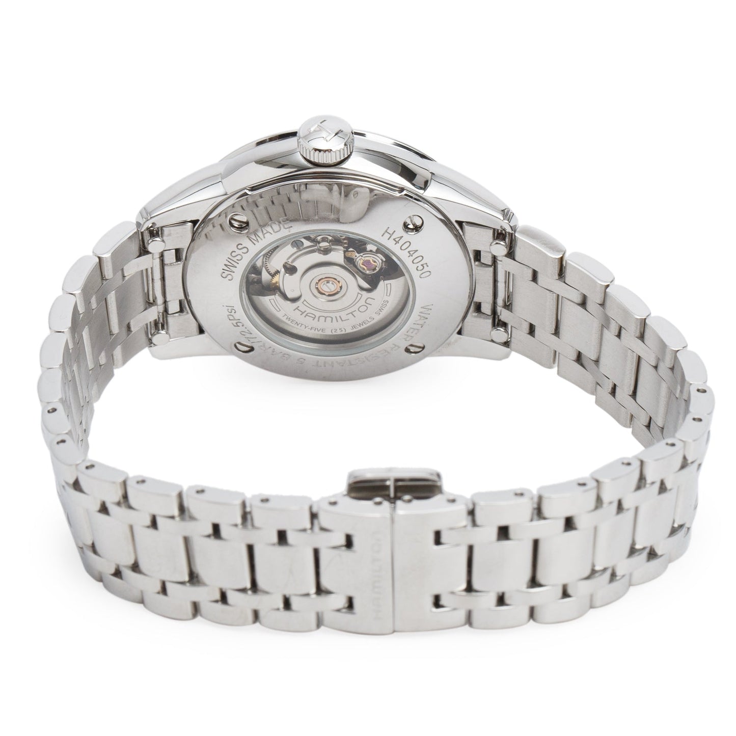 Hamilton 2025 Stainless Steel Classic Railroad 32MM Automatic Watch Diamond Mother of Pearl Dial w/ Box & Papers