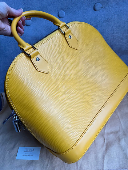 Louis Vuitton Alma PM Citron Yellow Epi (RRP £1780)