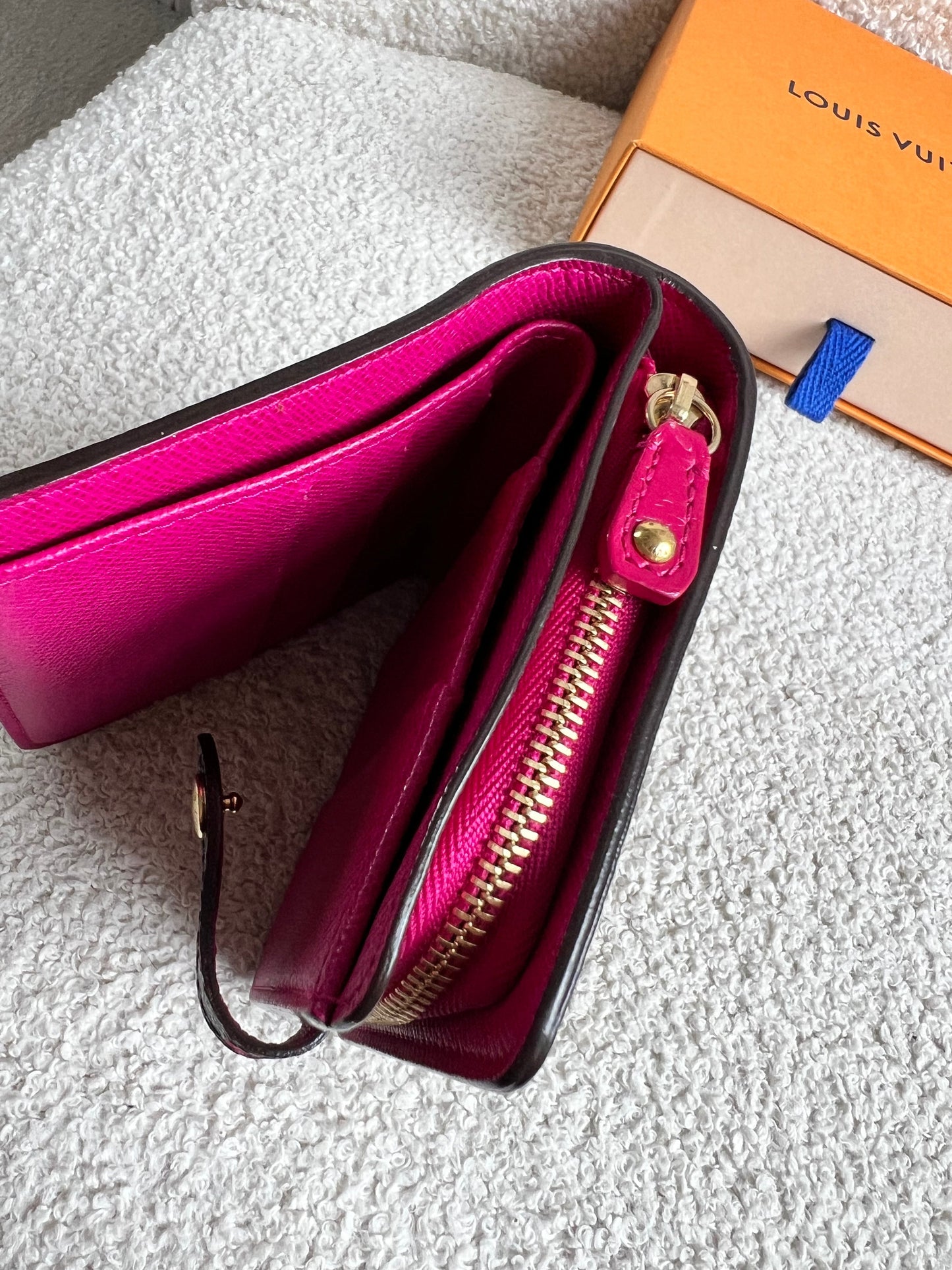 Louis Vuitton Perforated Monogram Fuchsia Compact Wallet