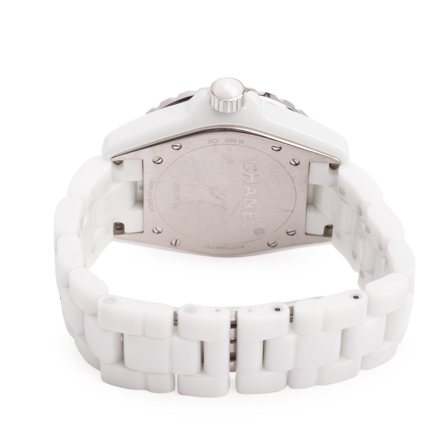 Chanel White Ceramic J12 Caliber 12.1 38 MM Automatic Watch H5700